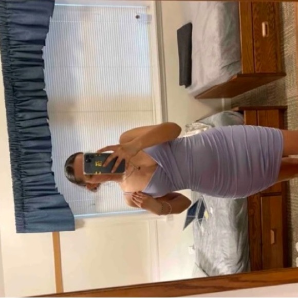 Women's Neon Orange Mini Dress - Picture 8 of 9